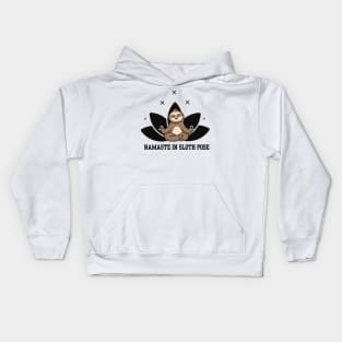 Namaste in sloth pose - sloth Kids Hoodie